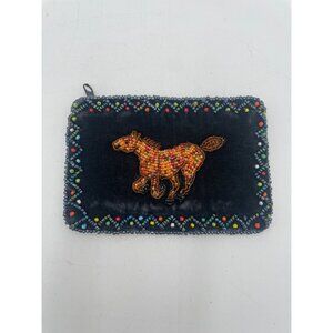 Beaded Velvet Horse Coin Purse Pattern & Zip Closure